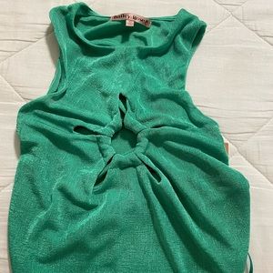 green star cut out crop top
